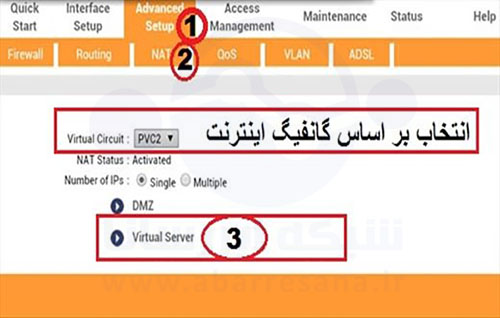 صفحه NAT در مودم TP-Link